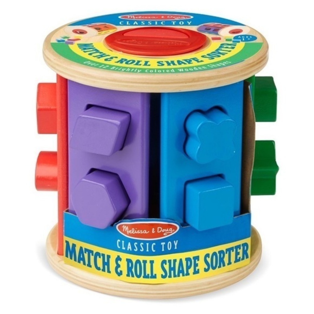 Mellisa and Doug Match and roll shape sorter classic wooden toy